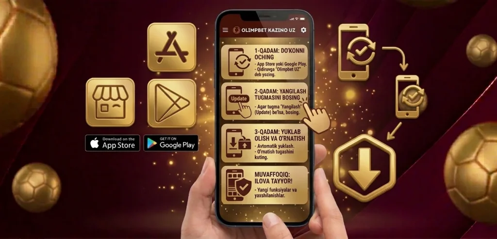 Olimpbet ilovani yangilab turing